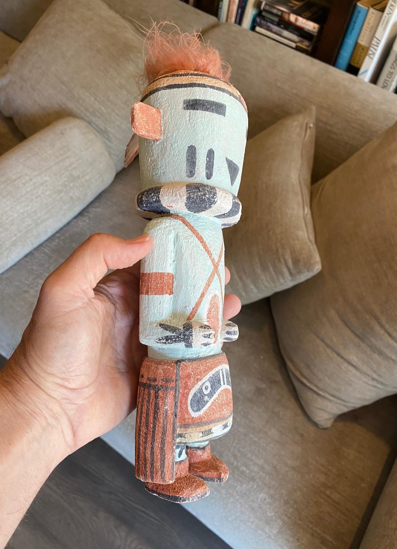 Escultura Tótem de Madera Kachina Muñeca Katsina de los Indios Nativos Americanos Hopi del Sudoeste en venta 11