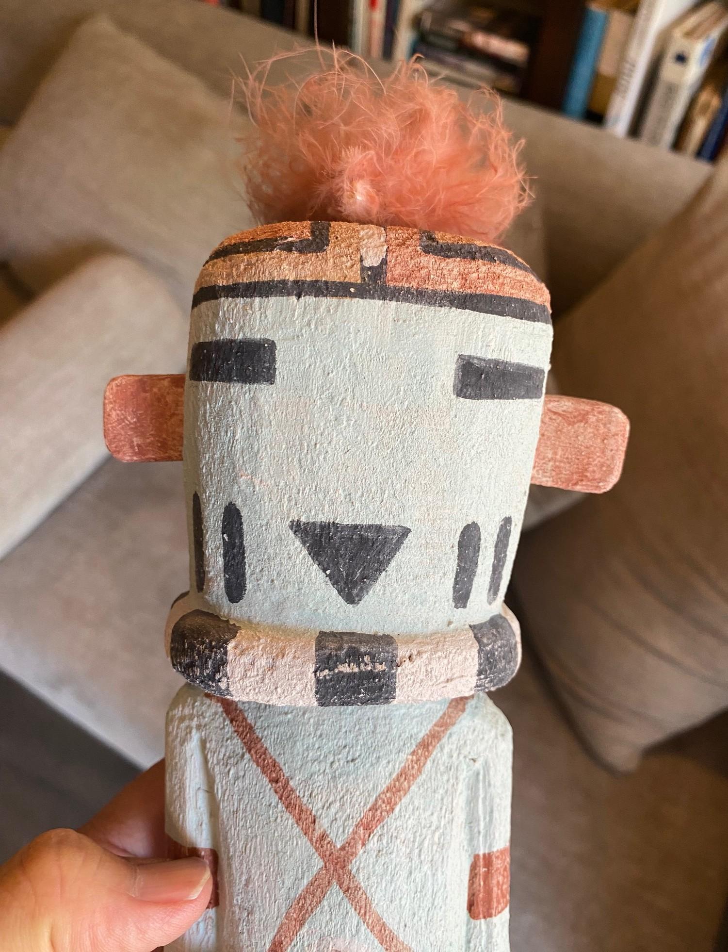 Escultura Tótem de Madera Kachina Muñeca Katsina de los Indios Nativos Americanos Hopi del Sudoeste en venta 13