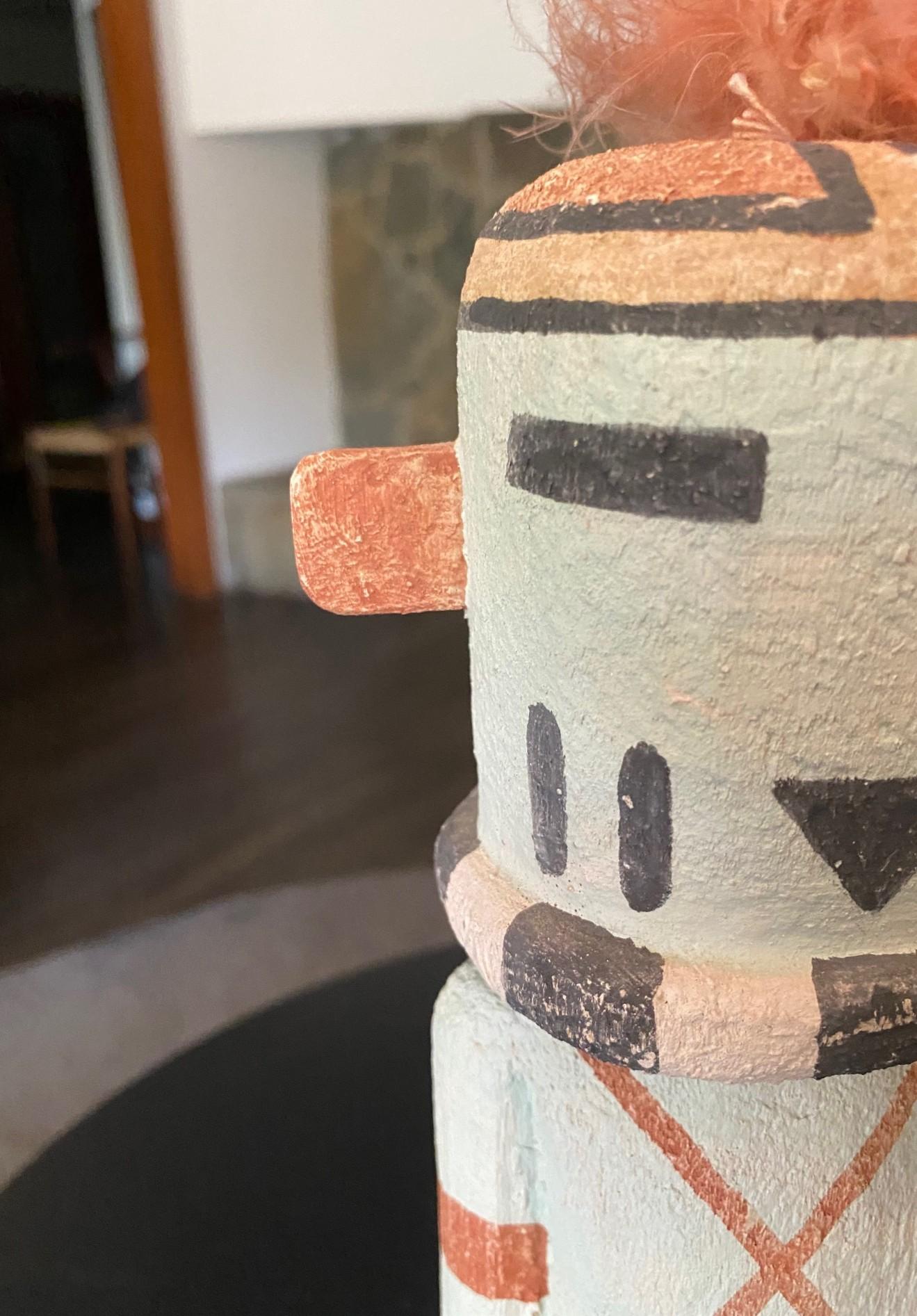 Escultura Tótem de Madera Kachina Muñeca Katsina de los Indios Nativos Americanos Hopi del Sudoeste Estadounidense en venta