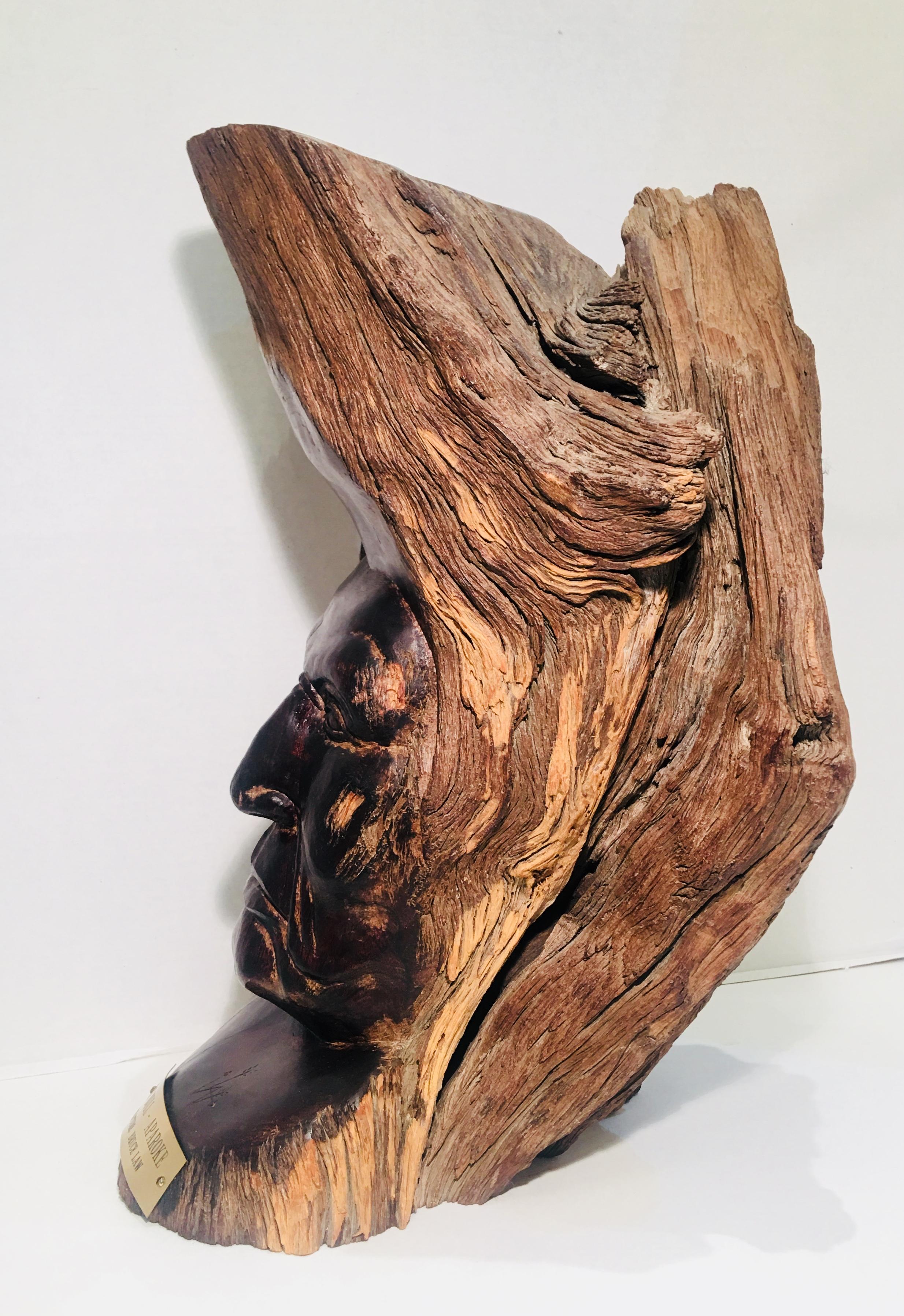 Indigene Kunst (Nord-/Südamerika) Chief Bull Aparoke aus Eisenholzschnitzerei von Bruce Law im Zustand „Gut“ im Angebot in Tustin, CA