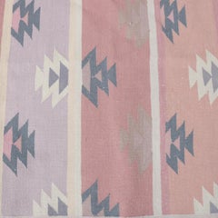 Native American Indian Navajo Style Area Rug in Pastels, 20th Century