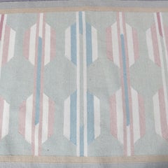 Native American Indian Navajo Style Area Rug in Pastels, 20th Century