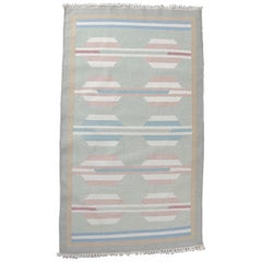 Native American Indian Navajo Style Area Rug in Pastels, 20th Century