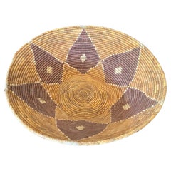Native American Indian Southwest Navajo Large Handwoven Coil Wedding Basket