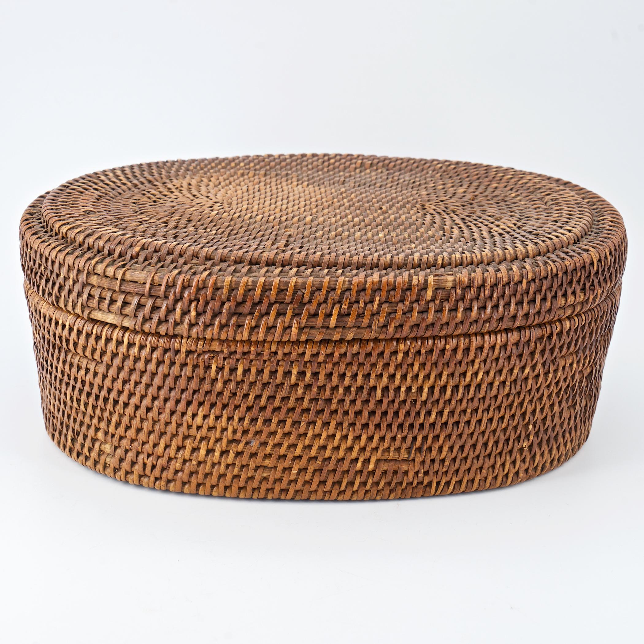 From a Washington D.C. collectors estate. Early 20th century basket, but definitive information about time period or maker remains unknown.