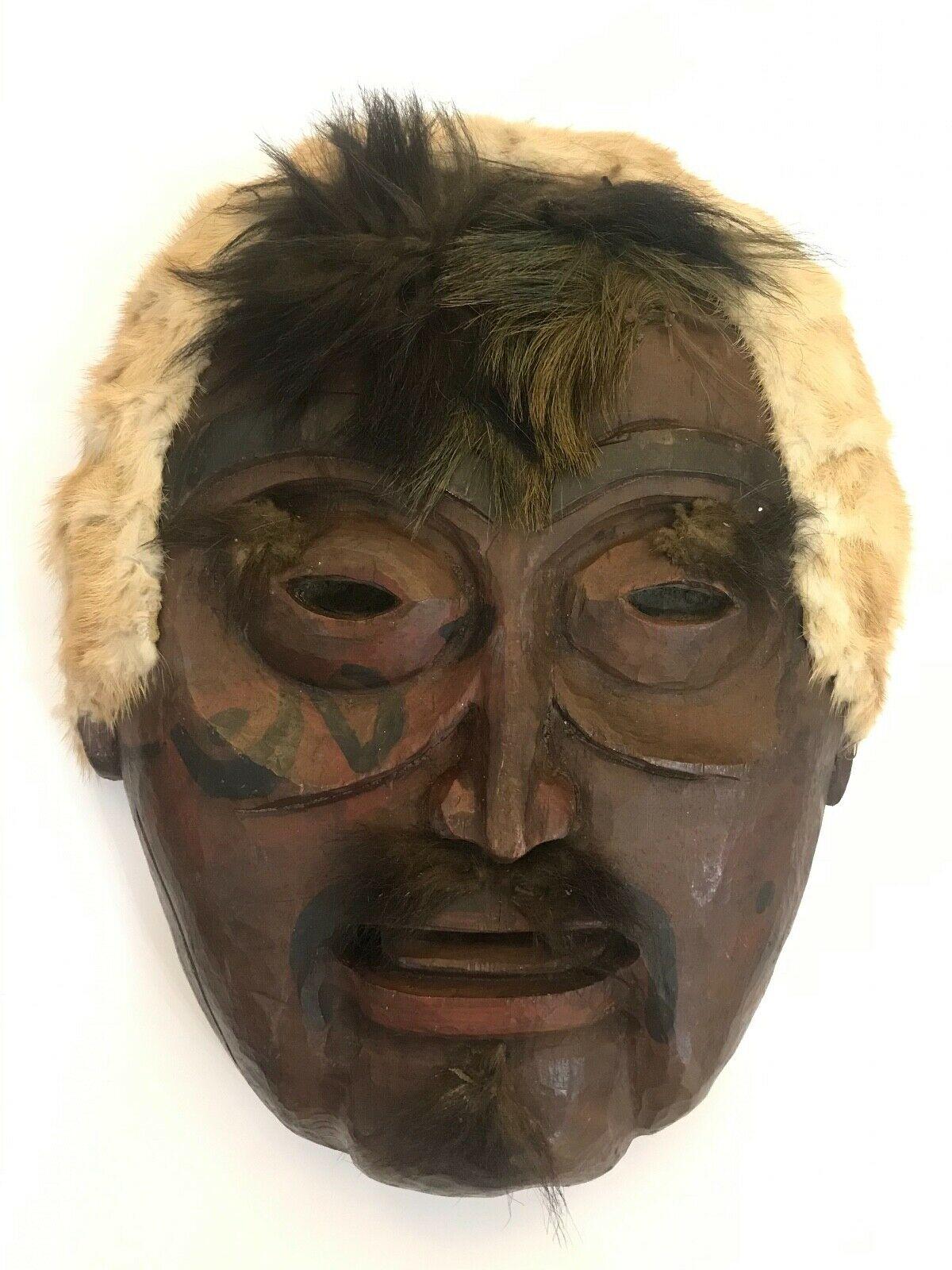 Native American Inuit Eskimo Antique Dance Mask, 1900 8