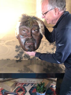 Native American Inuit Eskimo Antique Dance Mask, 1900