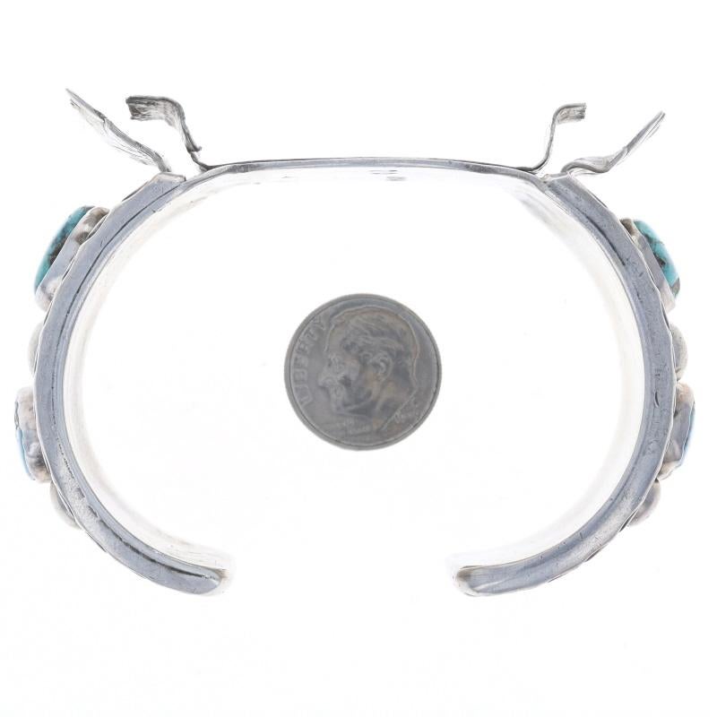 Donna Nativo americano Joe Corbet Navajo Bracciale orologio in turchese 6 1/2