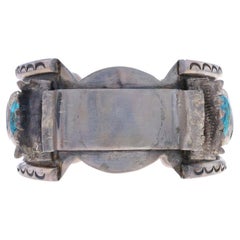 Nativo Americano Joe Corbet Navajo Turquesa Reloj Brazalete 6 1/2" Ster 925