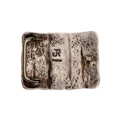 Native American JR Sterling Silver Belt Buckle