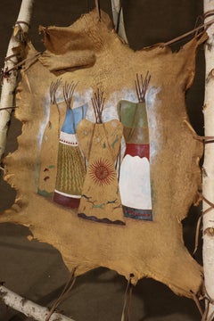 Paravento Native American Leather