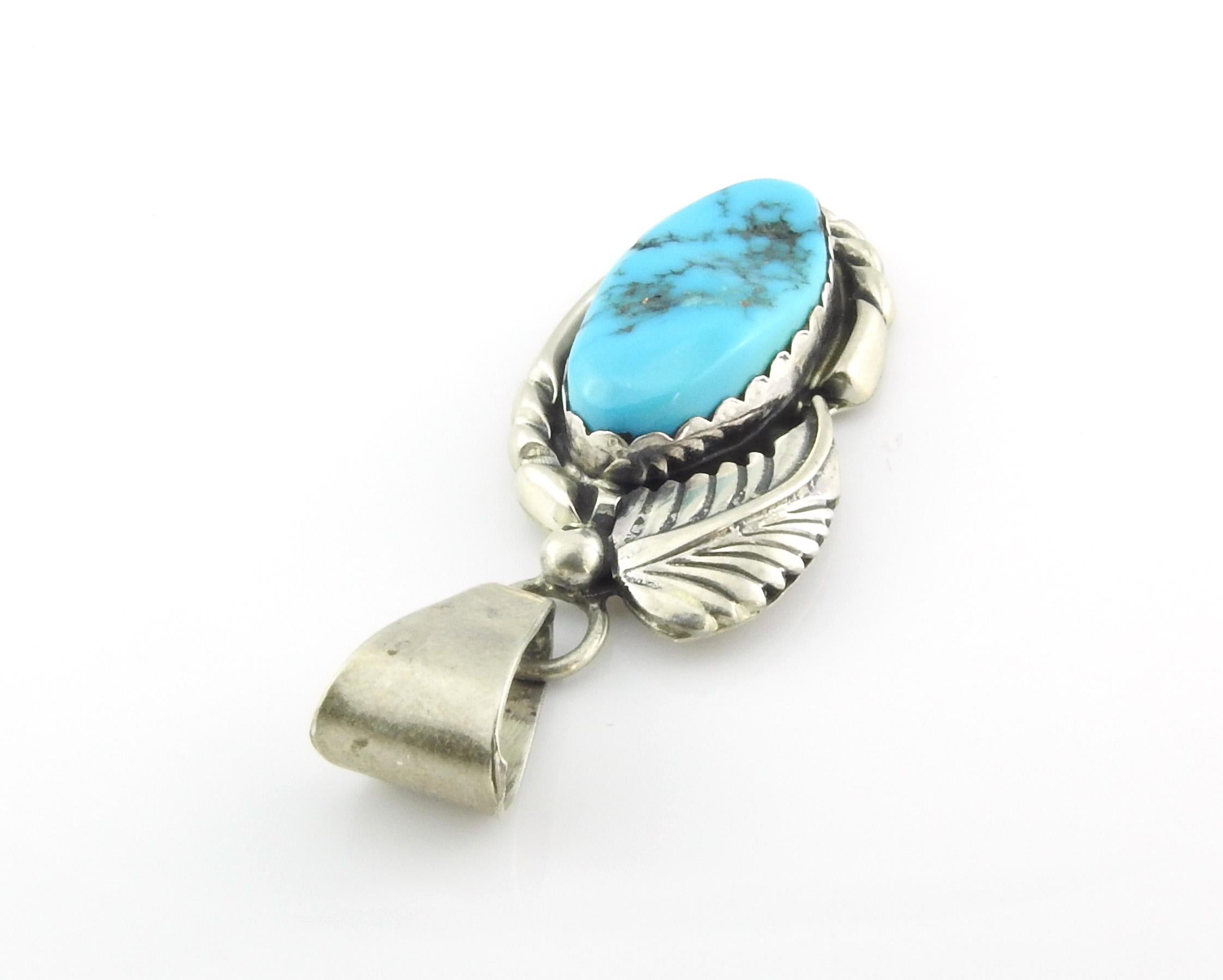Türkis-Anhänger, Native American, M. Tsosie, Sterlingsilber (Cabochon)