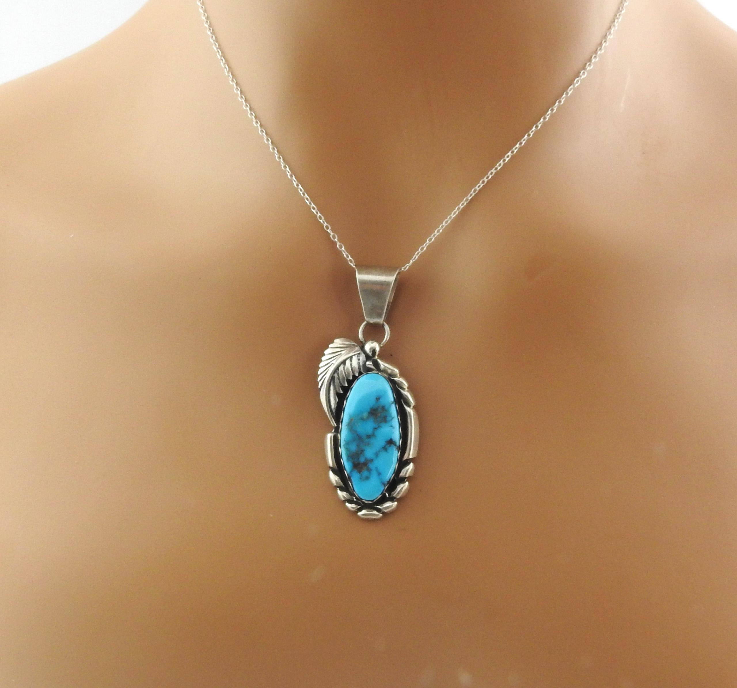 Türkis-Anhänger, Native American, M. Tsosie, Sterlingsilber 3