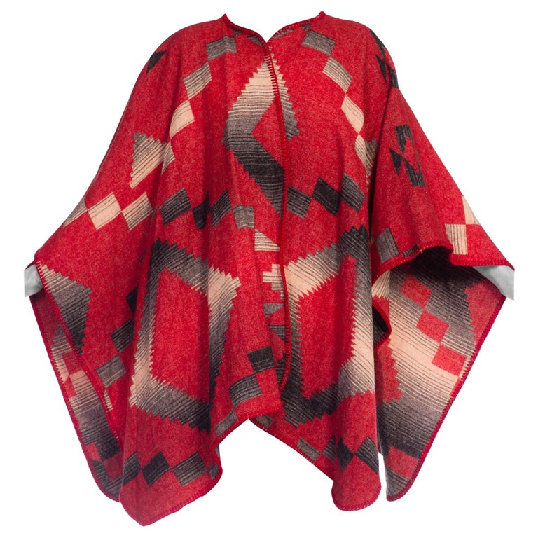 Native American Navajo Blanket Poncho Wool Cape at 1stDibs navajo