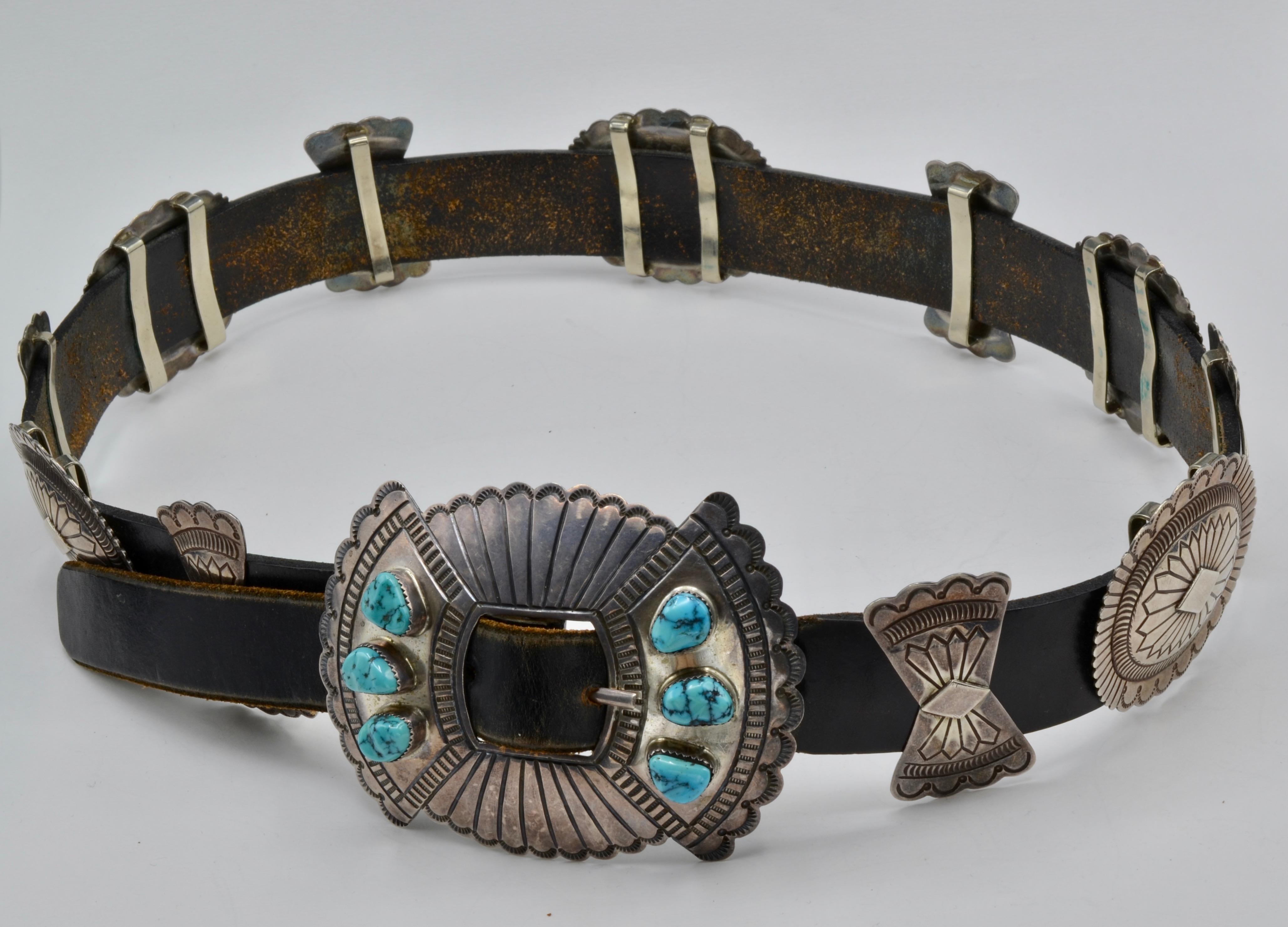 navajo turquoise concho belt