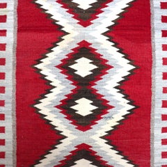 Native American Navajo Eye Dazzler Wool Rug C1930