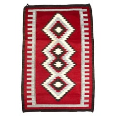 Native American Navajo Eye Dazzler Wool Rug C1930