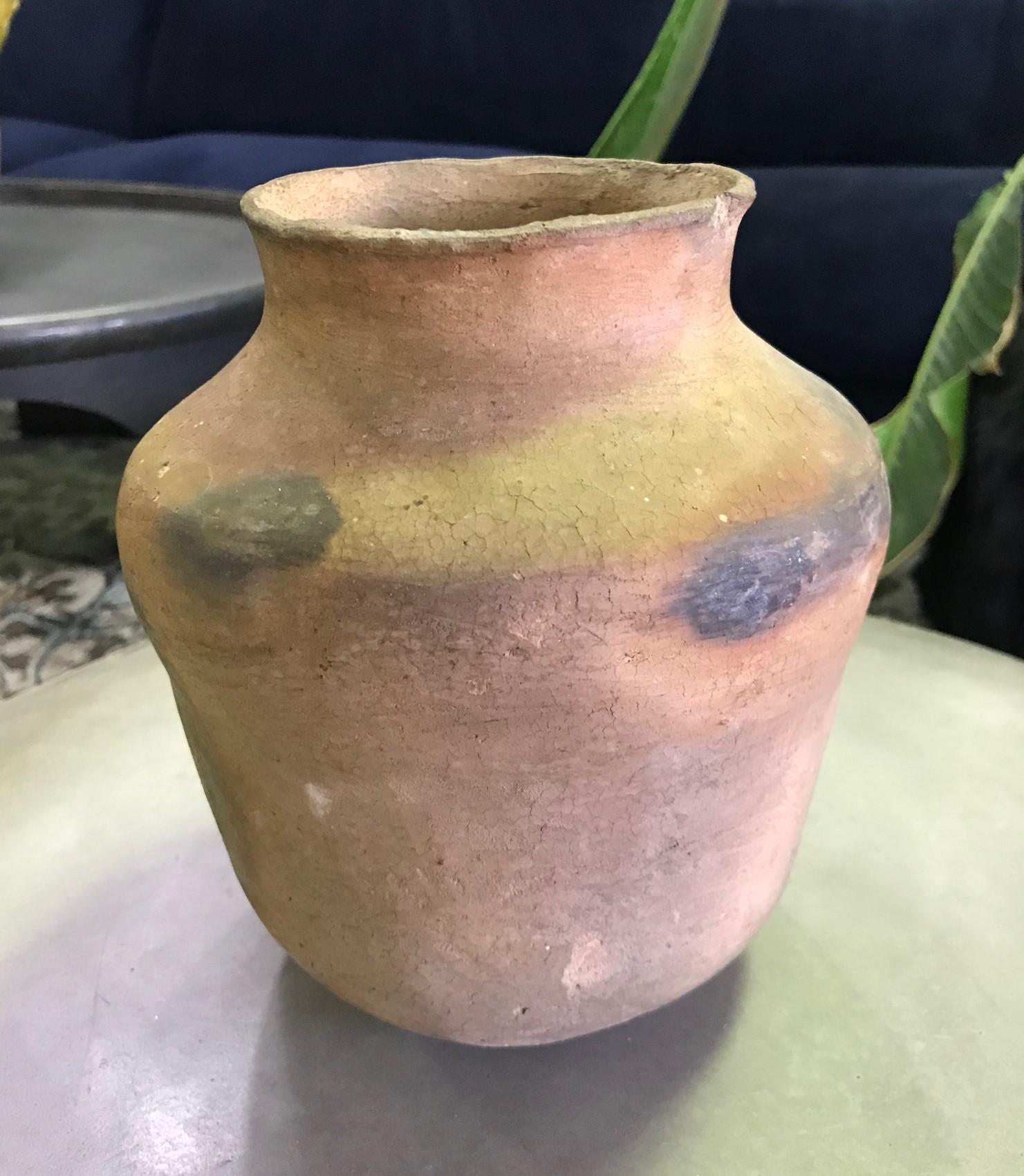 Hand-Crafted Native American Navajo Hand Built Ceramic Pottery Vase Pot Jar, 19th Century