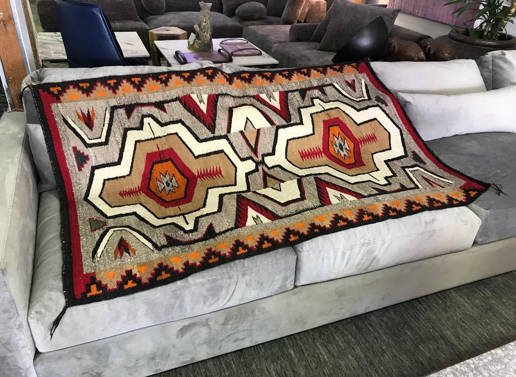 Wool Native American Navajo Handwoven Rug Blanket