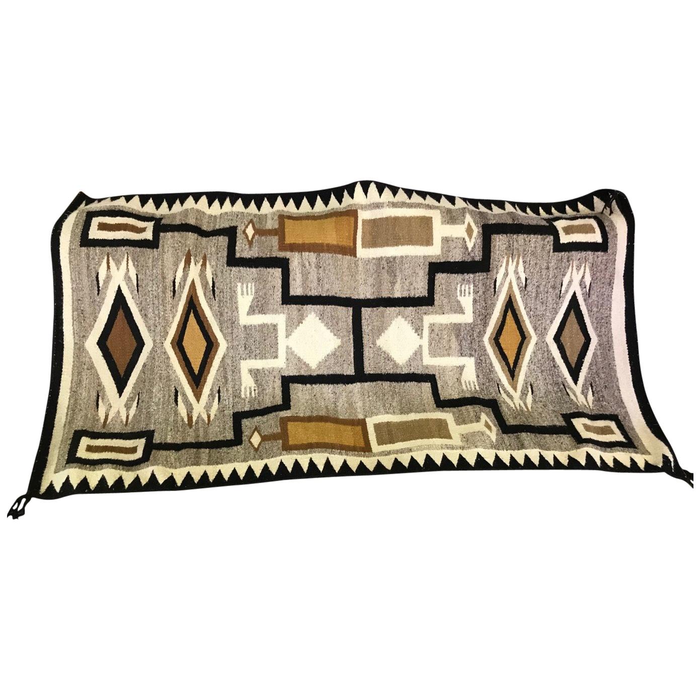 Native American Navajo Handwoven Rug Blanket