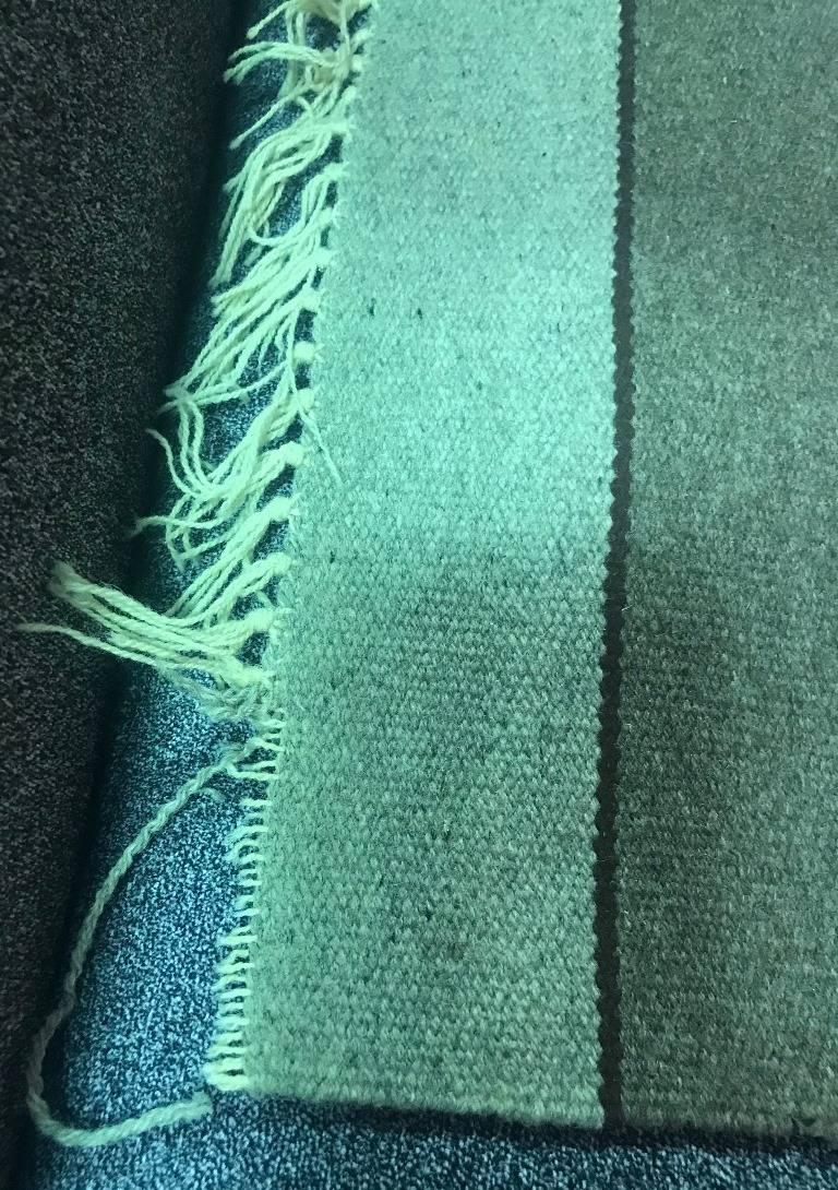 Native American Navajo Handwoven Wool Rug or Mat For Sale 2