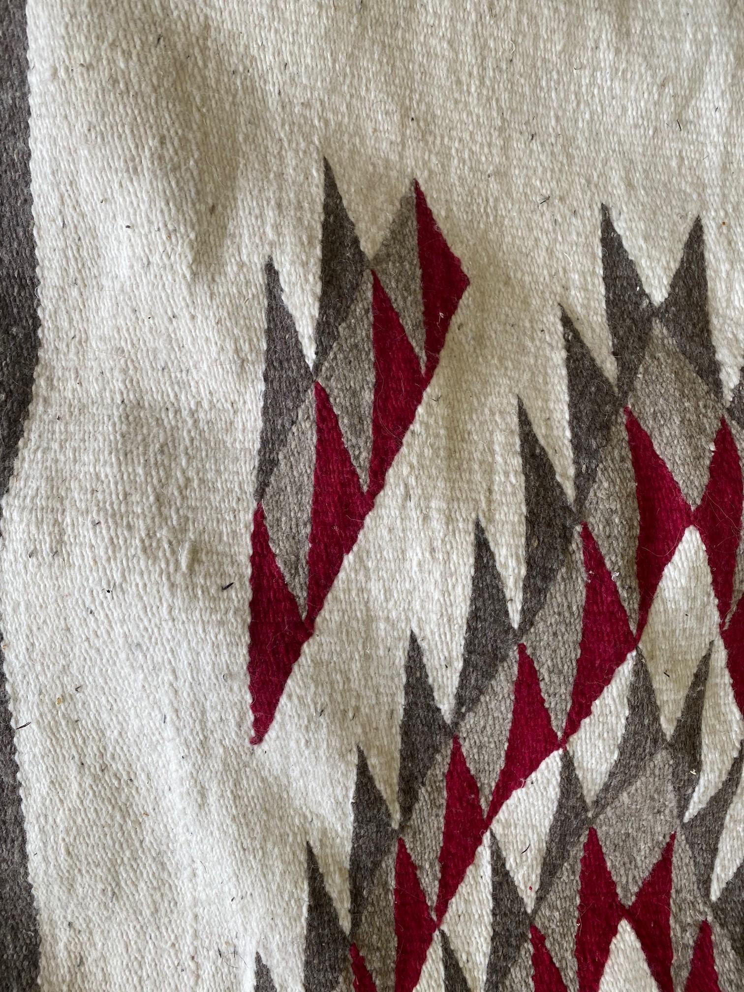 Native American Navajo Large Colorful Hand Woven Geometric Pattern Rug Blanket 4