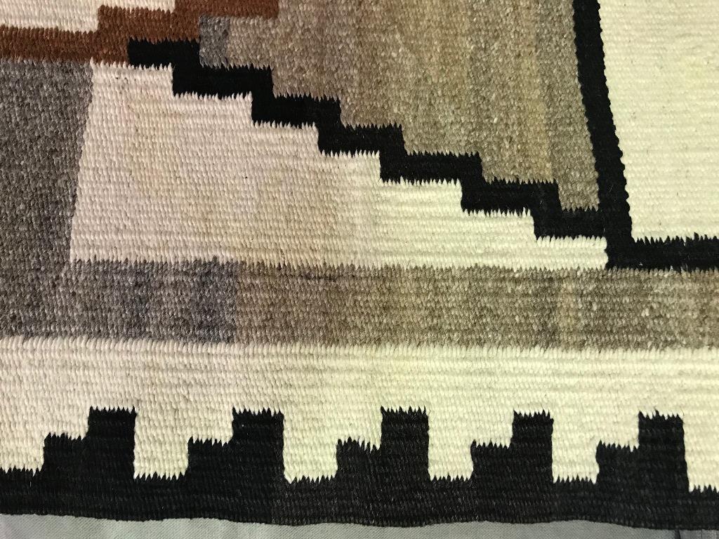 Native American Navajo Large Handwoven Storm Pattern Rug Blanket 1