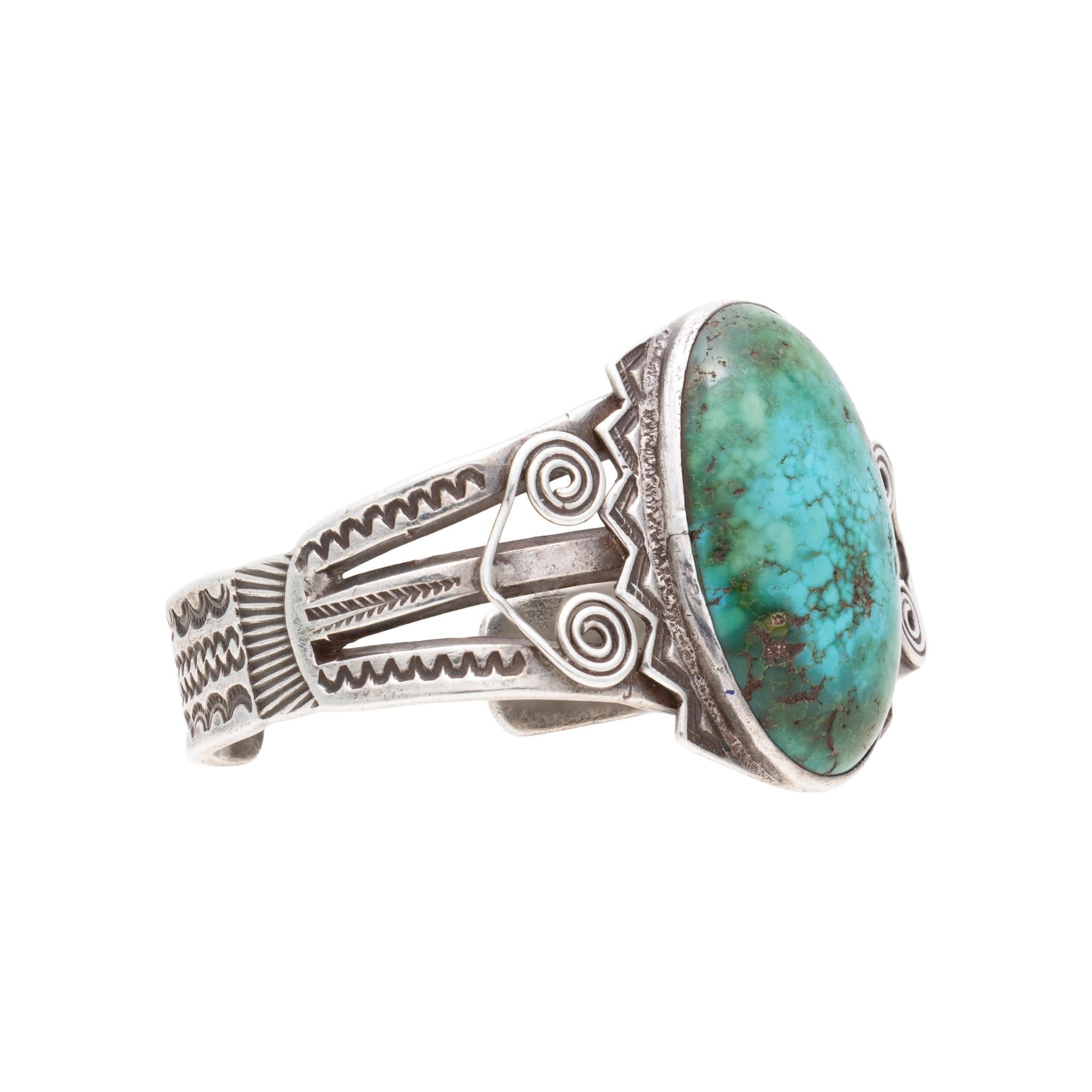 Bracelet de Turquoise Navajo Native Américaine Bon état - En vente à Coeur d Alene, ID