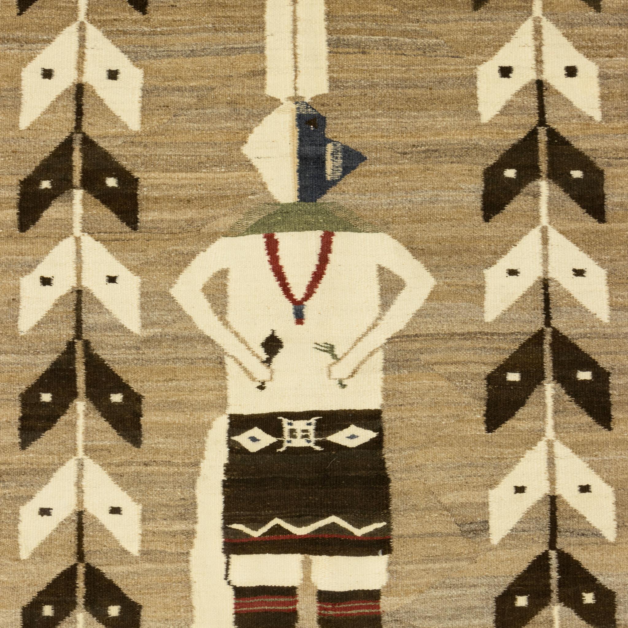 Native American Navajo Yei Weaving In Good Condition For Sale In Coeur d'Alene, ID