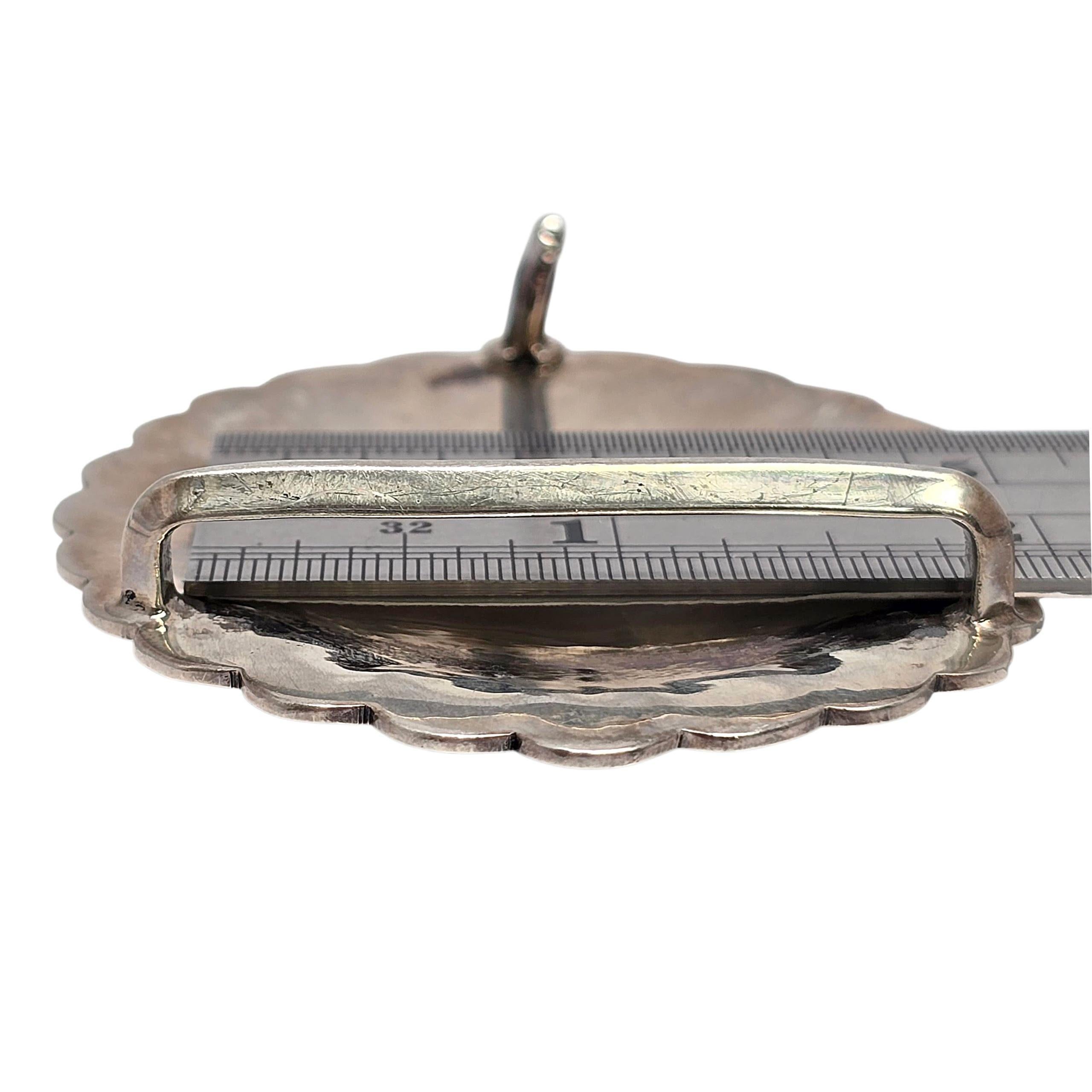 Fibbia e conchiglie in Sugilite d'argento dei nativi americani A. Garcia #23618 in vendita 5