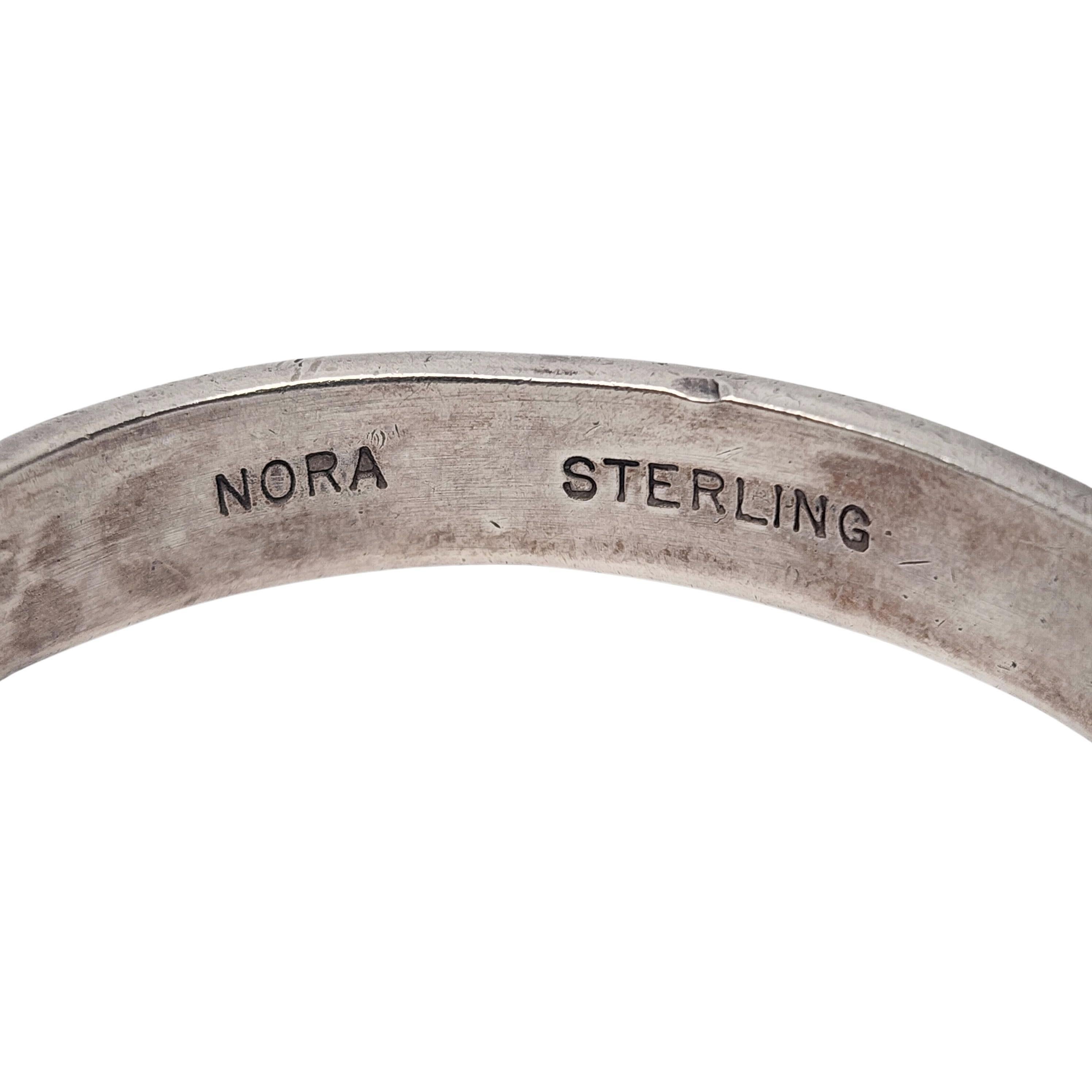 Native American Nora Tahe Sterling Silver Stamped Cuff Bracelet #18604 For Sale 3