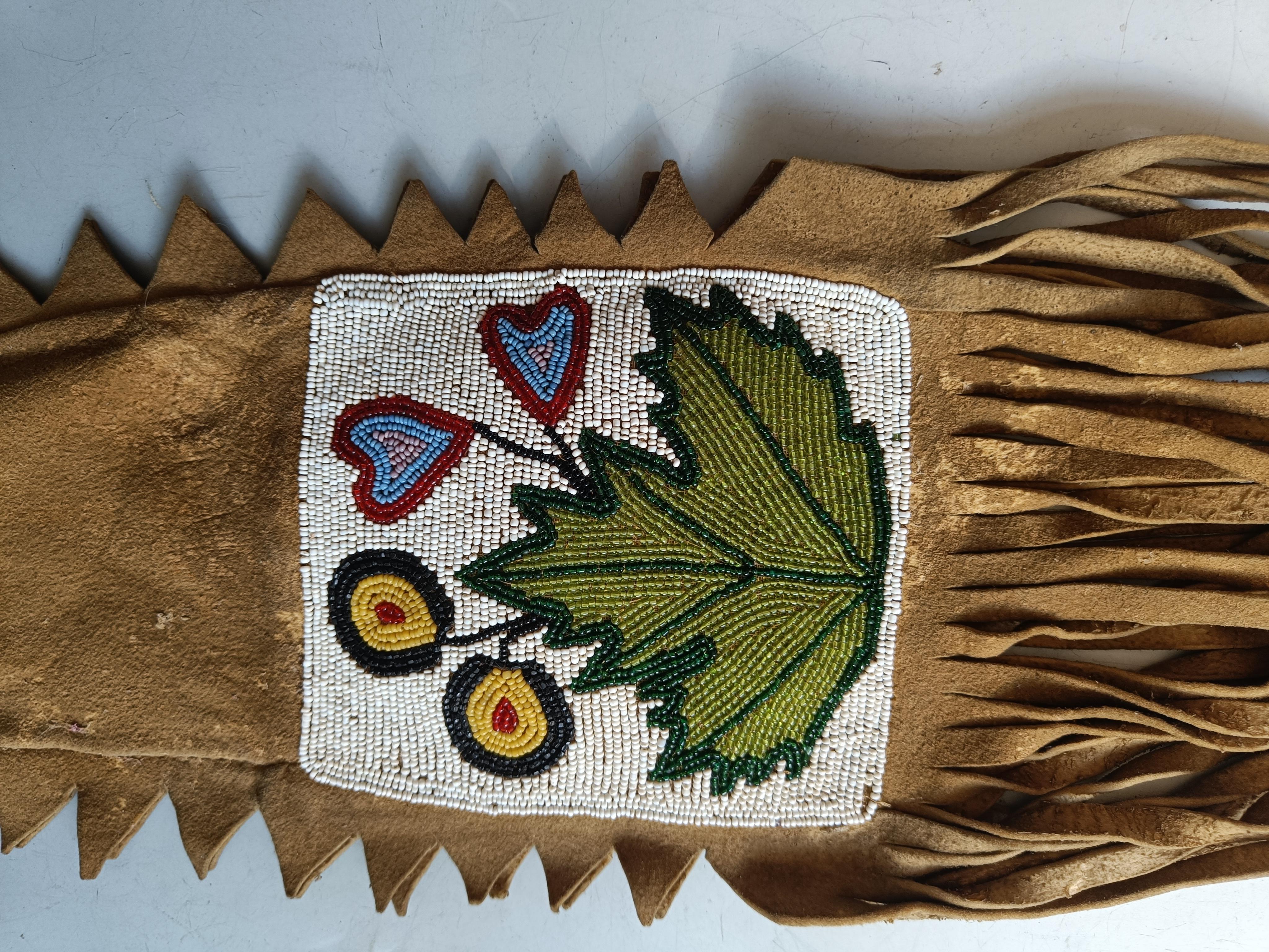 Bolsa para pipas con cuentas Ojibwe Chippewa nativos americanos en Bueno estado para la venta en London, GB