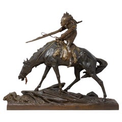 Native American on Horseback Edouard Drouot
