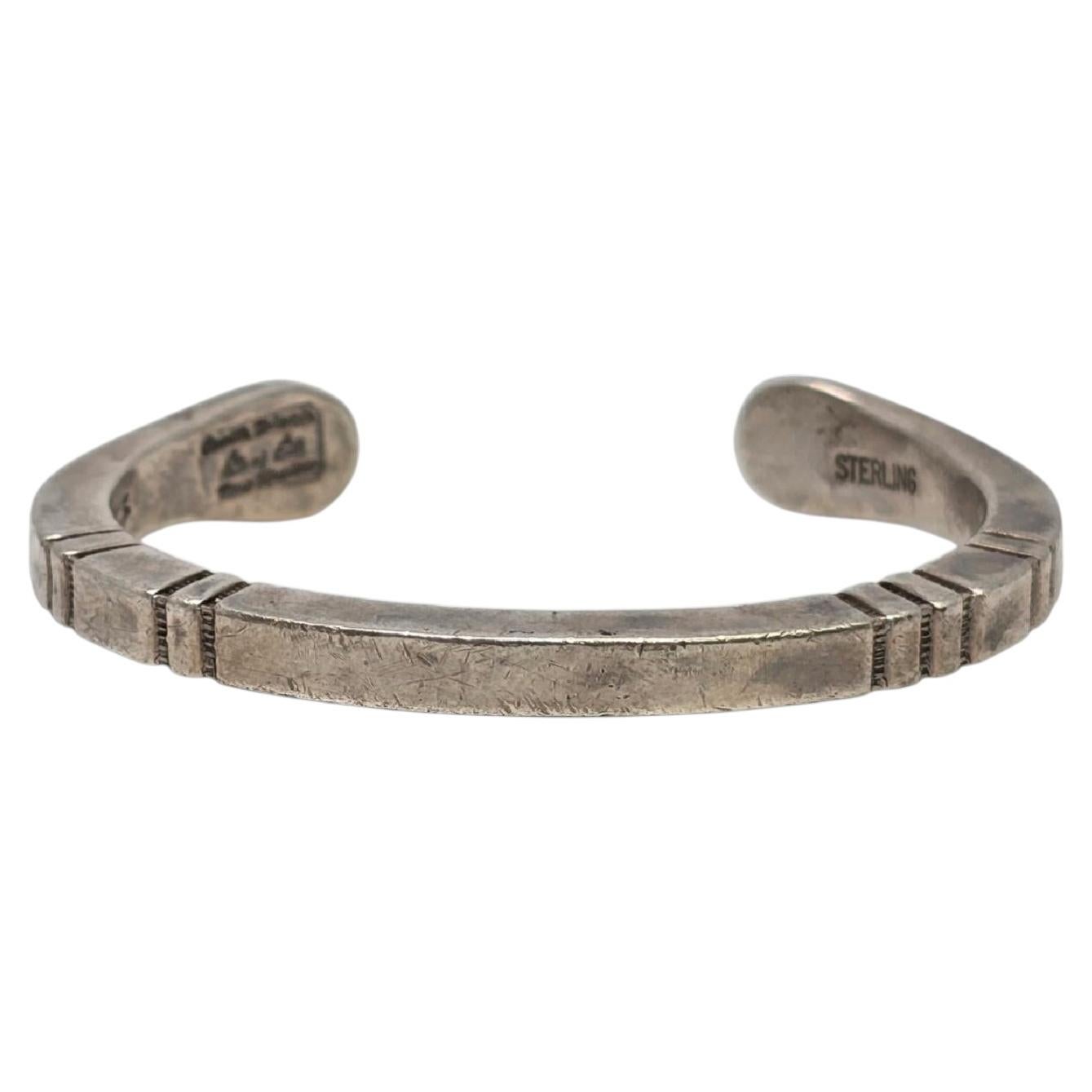 Native American Orville Tsinnie Sterling Silver Cuff Bracelet #25169