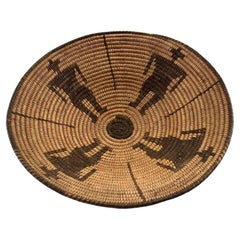 Native American Pima Basket with Geometric Figural Motif