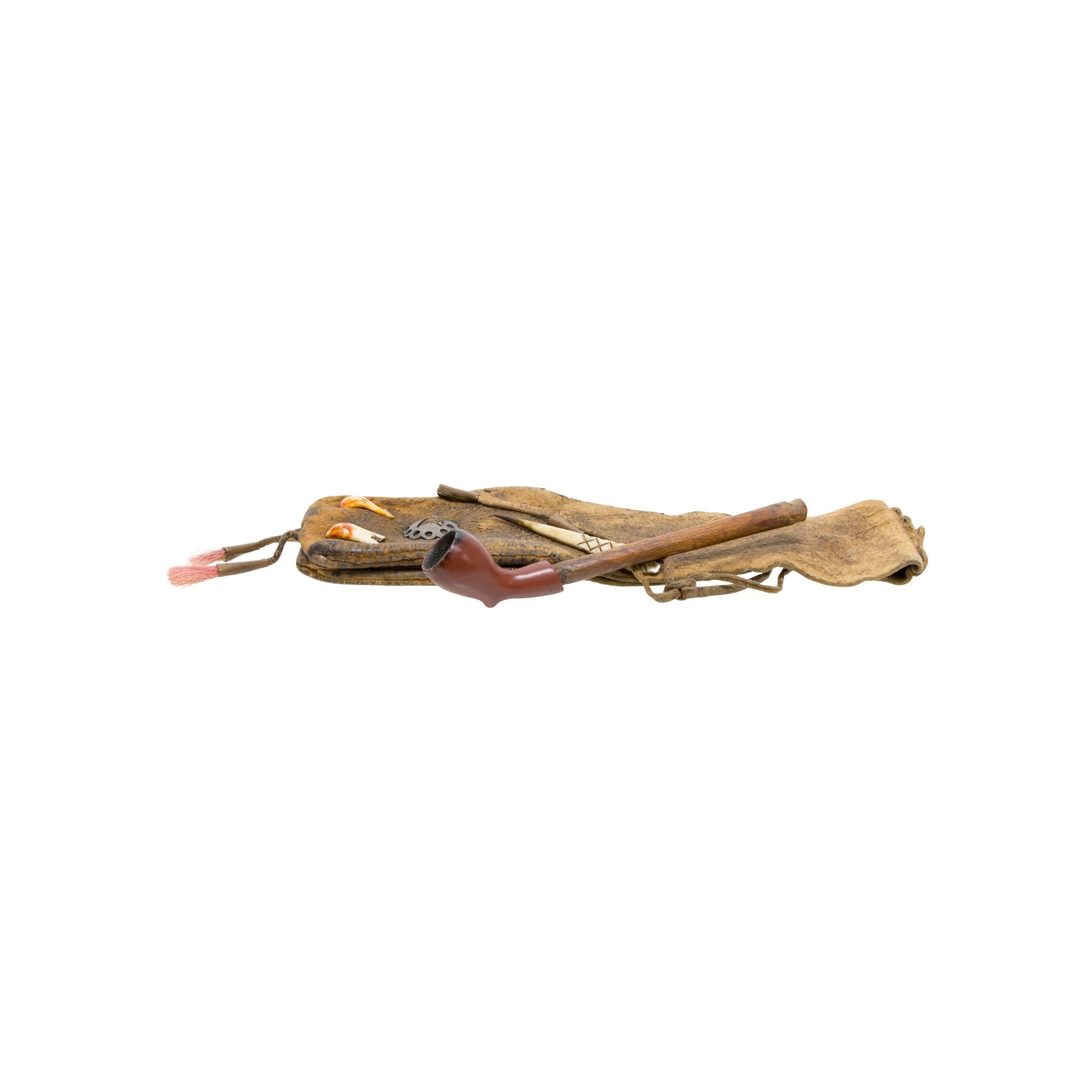Native American Pipe and Bag For Sale 2