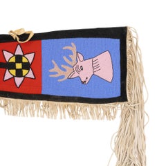 Native American Plateau Beaded Pictorial Saddle Throw