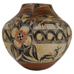 Vintage Native American Pueblo Olla Pottery, 1930s.