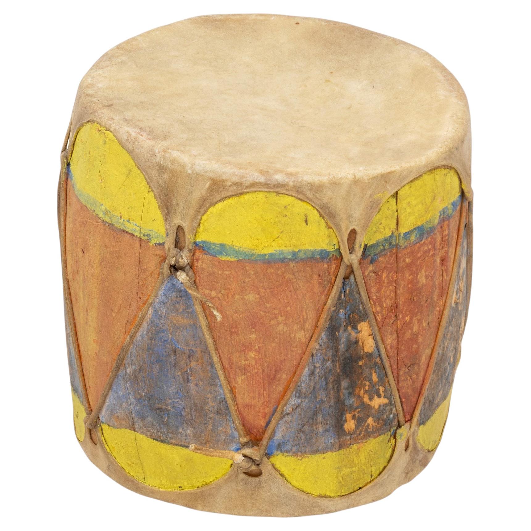 Native American Pueblo Painted Drum