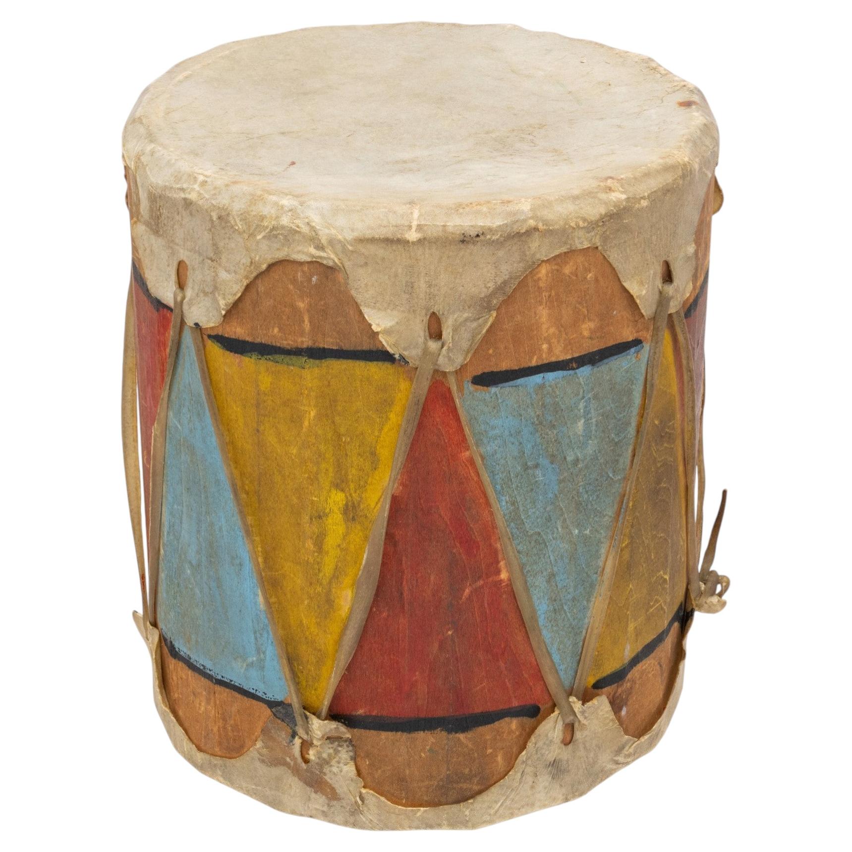 Native American Pueblo Painted Drum
