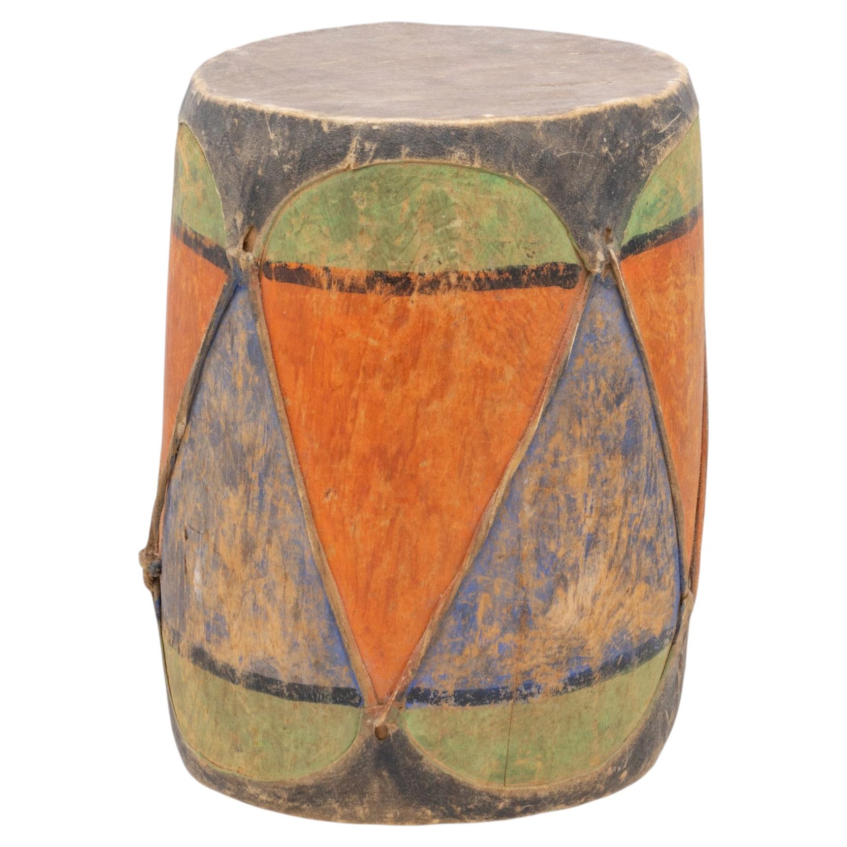 Native American Pueblo Painted Drum