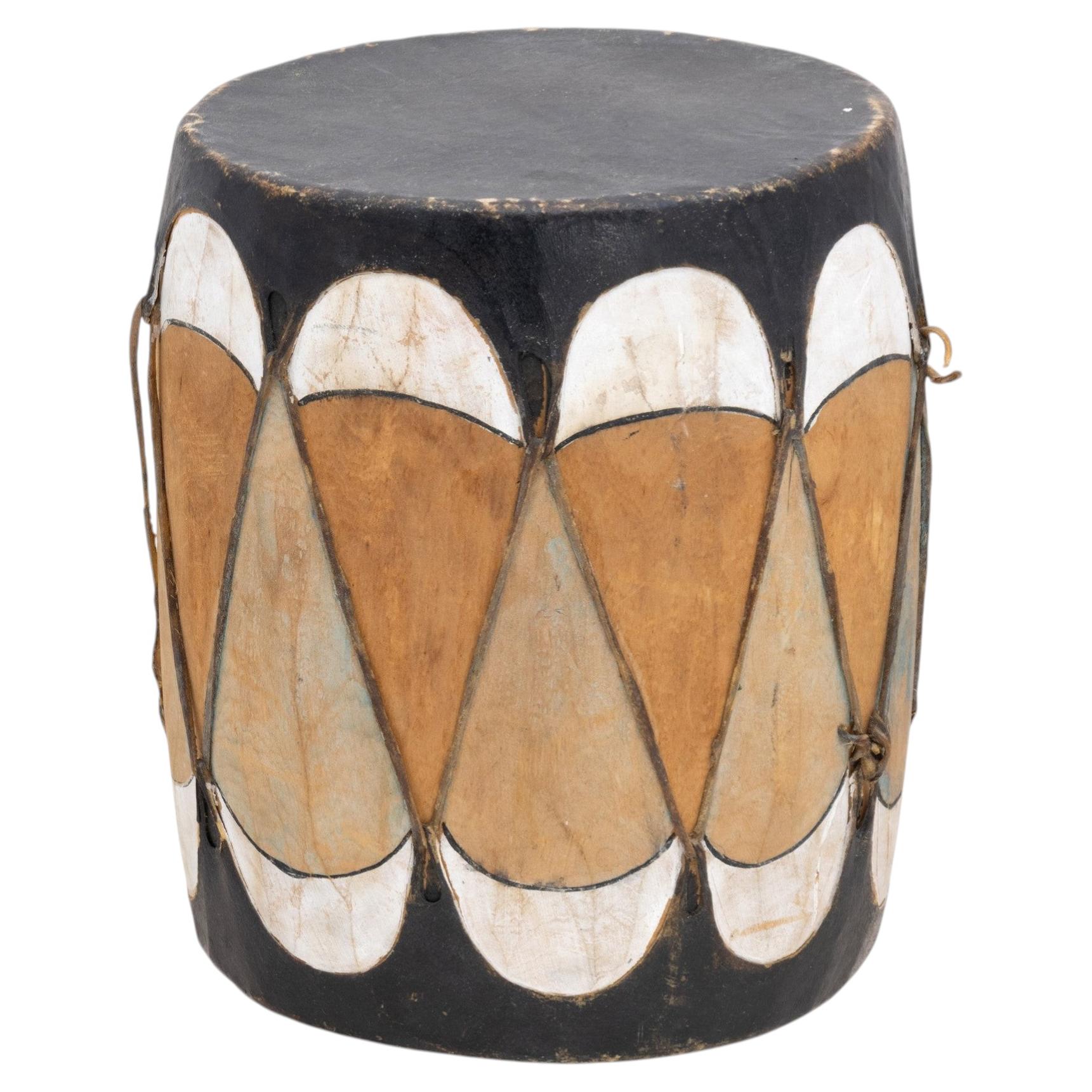 Native American Pueblo Painted Drum For Sale