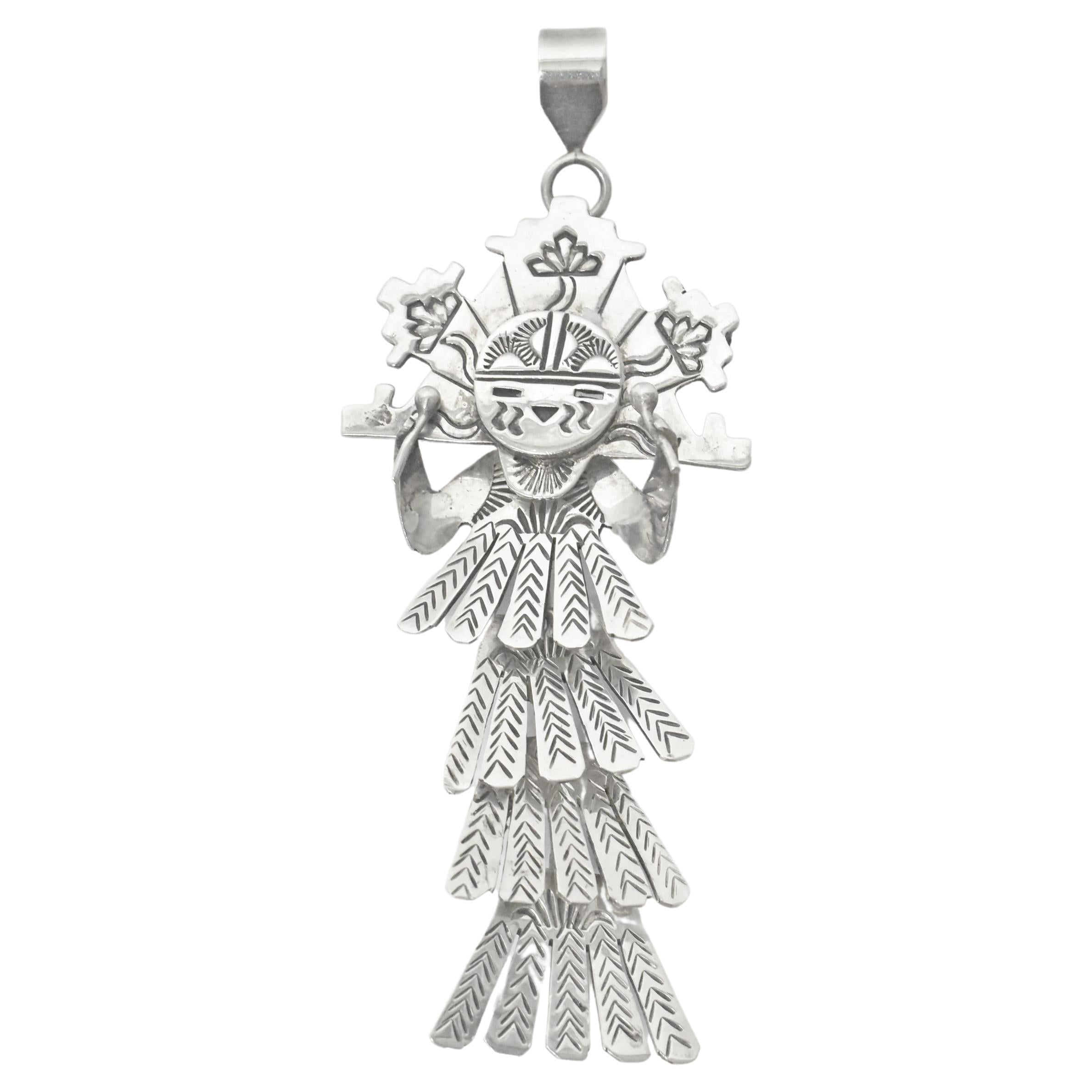 Native American Shalako Kachina Pendant by Esther Wood For Sale