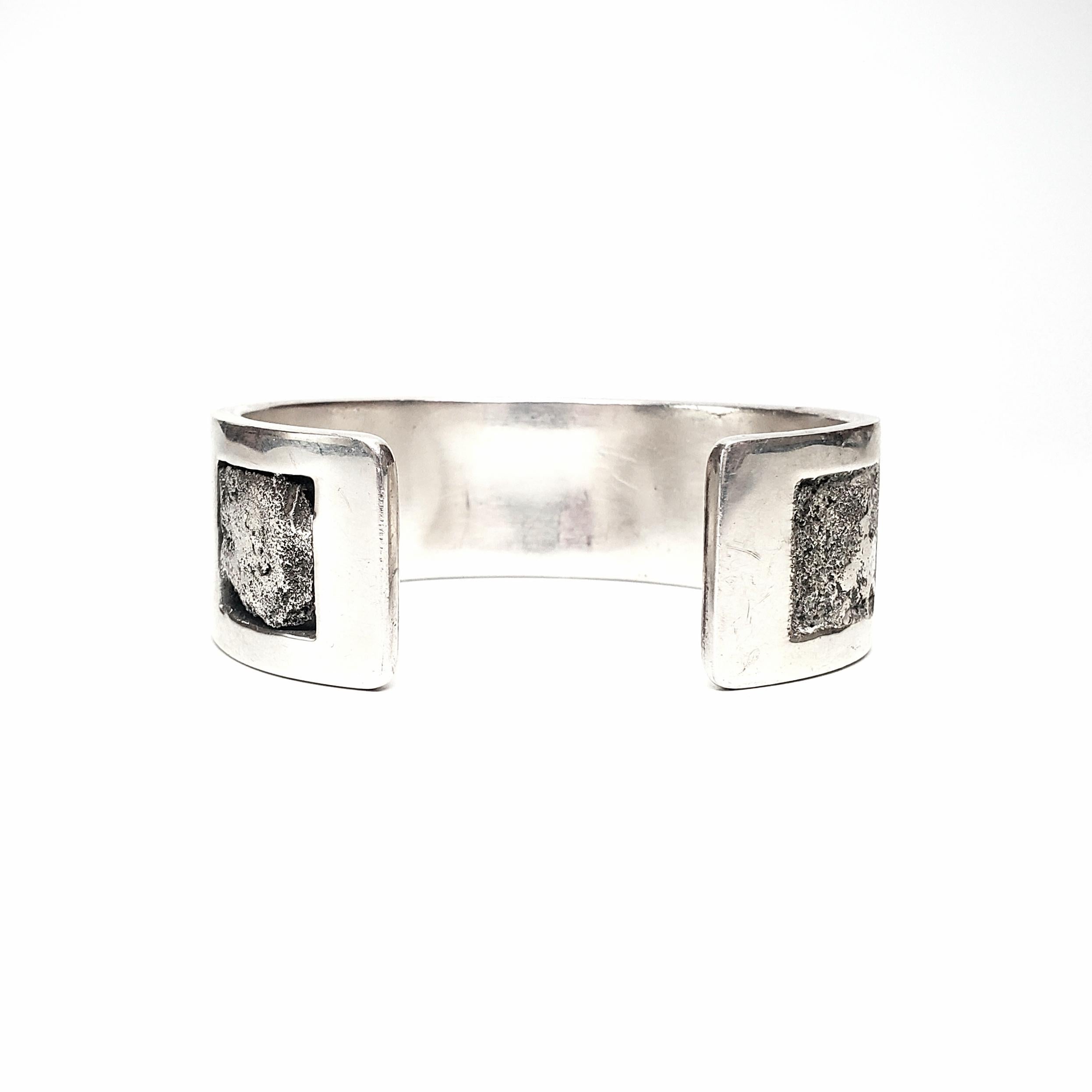 Native American Signed LL Sterling Silver Cuff Bracelet 2