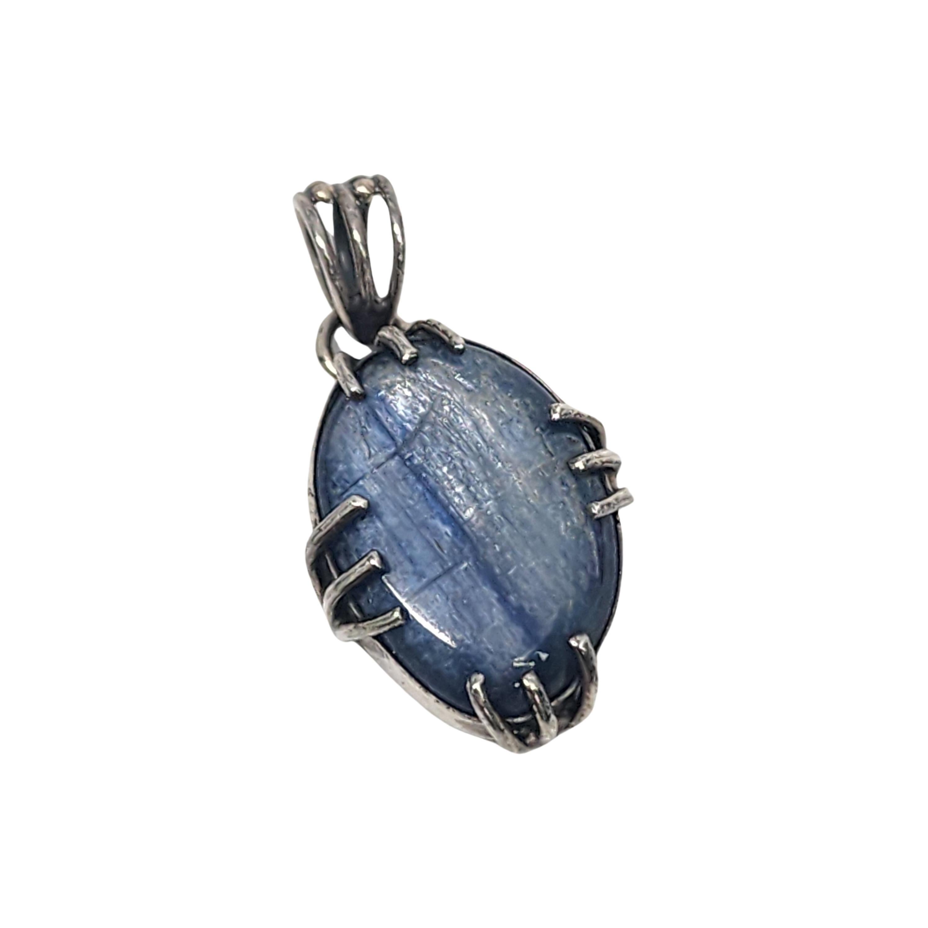 Native American Silver Kyanite Pendant #16495 In Good Condition For Sale In Washington Depot, CT