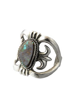 Native American Silver Turquoise Cuff Bracelet