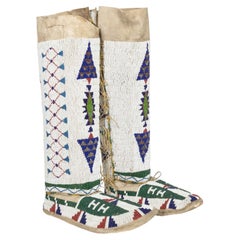 Native American Sioux Beaded Moccasins and Leggings