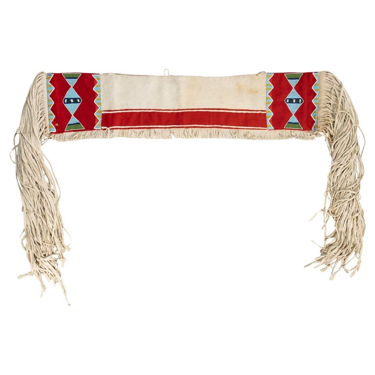 Native American Sioux Beaded Saddle Throw For Sale at 1stDibs