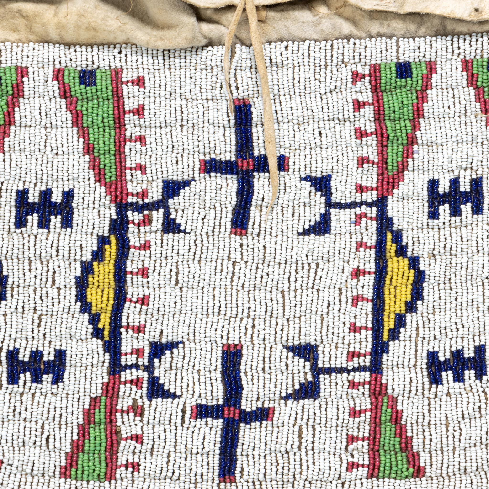 19th Century Native American Sioux Beaded Teepee Bag For Sale