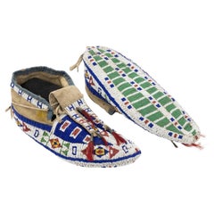 Native American Sioux Fully Beaded Moccasins